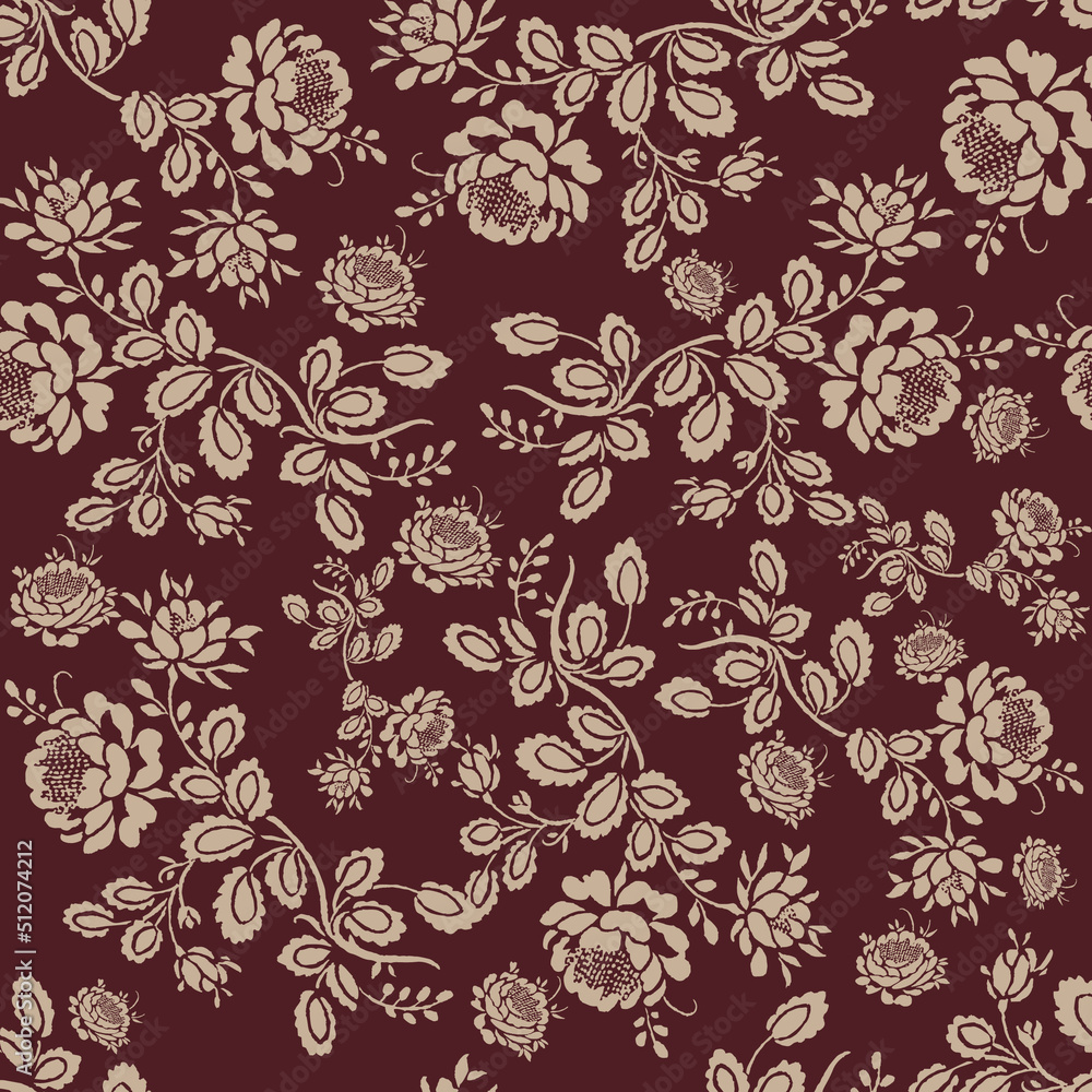 seamless pattern background with roses