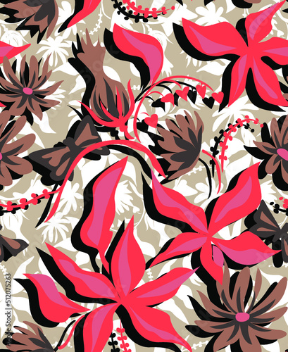 Garden bloom seamless pattern