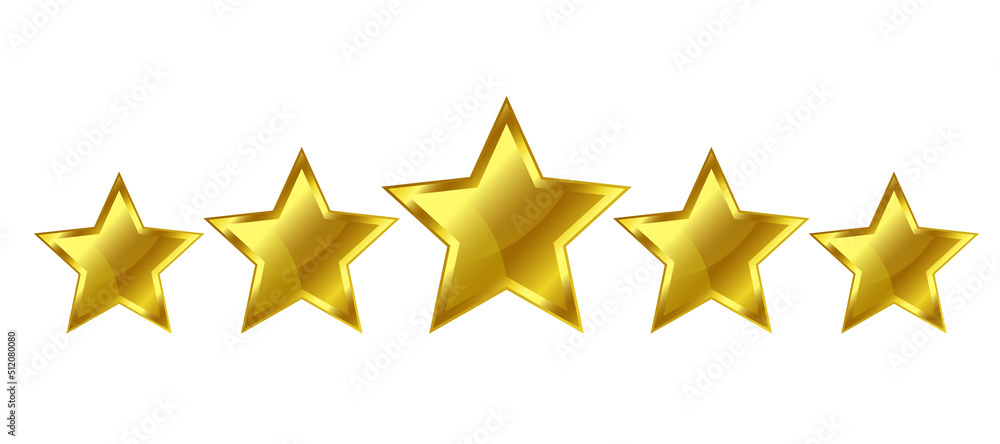 Rating five stars. Vector stock image Rating five stars. Vector stock image