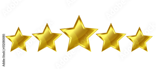 Rating five stars. Vector stock image