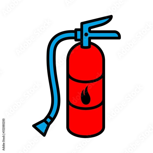 Fire extinguisher icon vector.