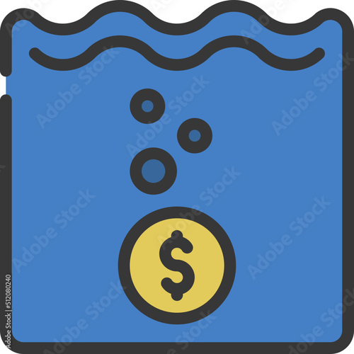 Financially Underwater Icon
