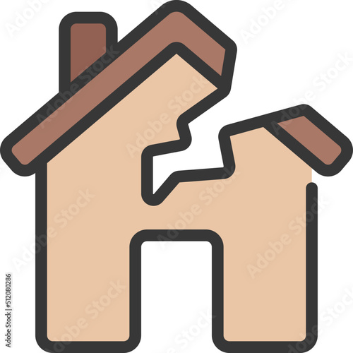 Broken House Icon