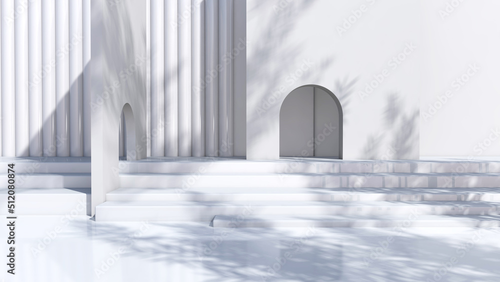 Fototapeta premium Empty room with Wall Background. 3D illustration, 3D rendering 