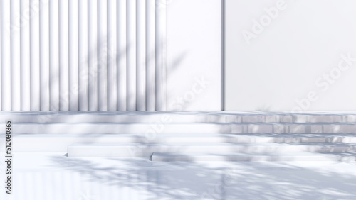 Empty room with Wall Background. 3D illustration, 3D rendering 