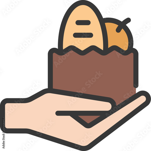 Give Grocery Shopping Icon
