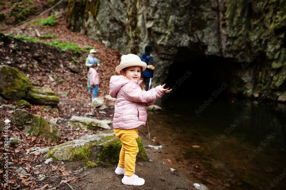 Kids near Punkva Caves, Moravian Karst, Czech Republic. Kids near Punkva Caves, Moravian Karst, Czech Republic.