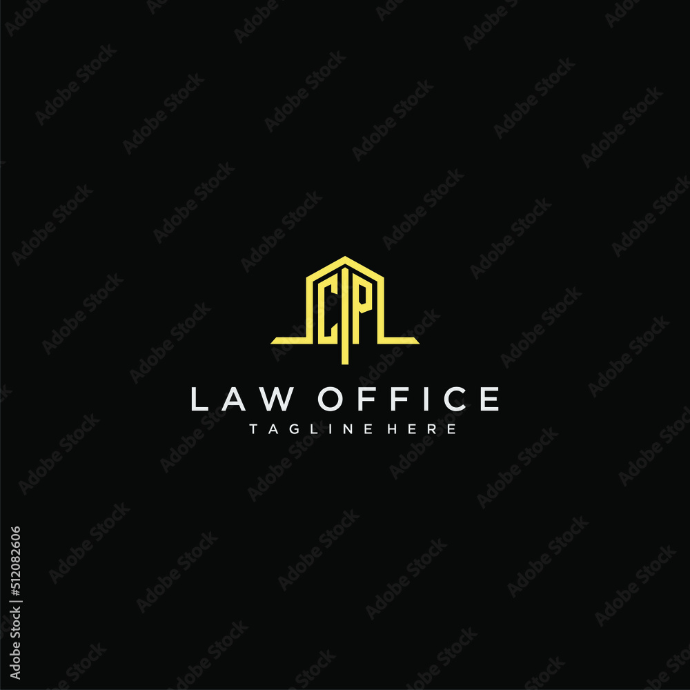 CP initial monogram logo for law office with home office design image ...