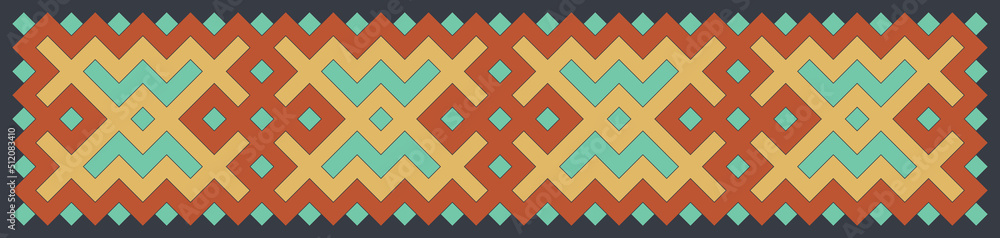 Multicolor truchet tiling connections illustration Multicolor truchet tiling connections illustration