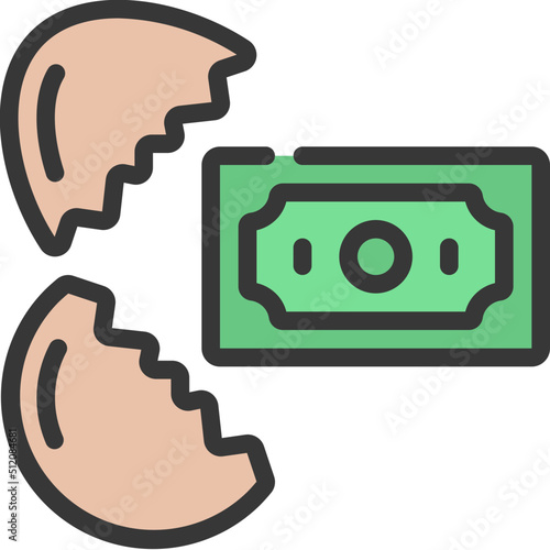 Cracked Nest Egg Icon