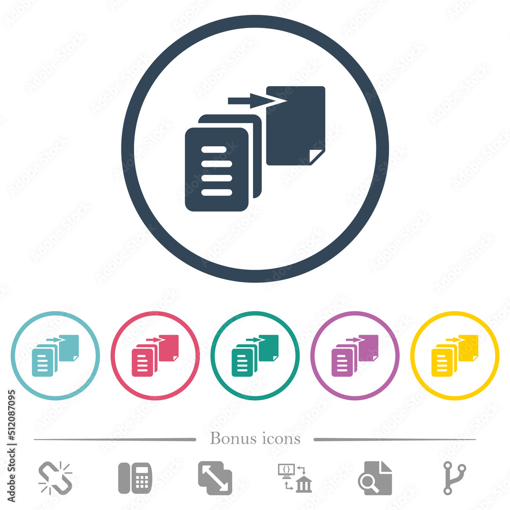 Move file solid flat color icons in round outlines Move file solid flat color icons in round outlines