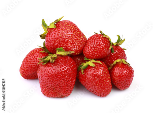 Strawberries isolated on white background with clipping path	