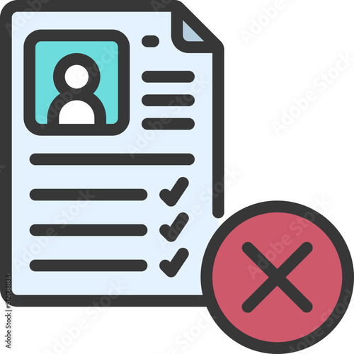 Rejected Resume Icon