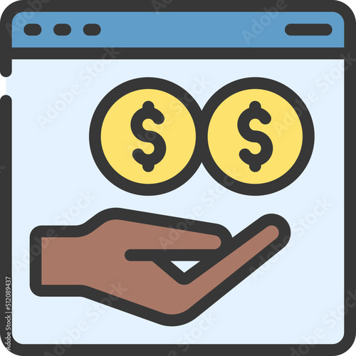 Give Online Money Icon