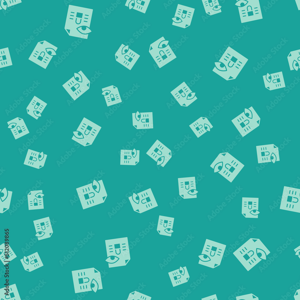 Green Journalistic investigation icon isolated seamless pattern on green background. Financial crime, tax evasion, money laundering, corruption. Vector Green Journalistic investigation icon isolated seamless pattern on green background. Financial crime, tax evasion, money laundering, corruption. Vector