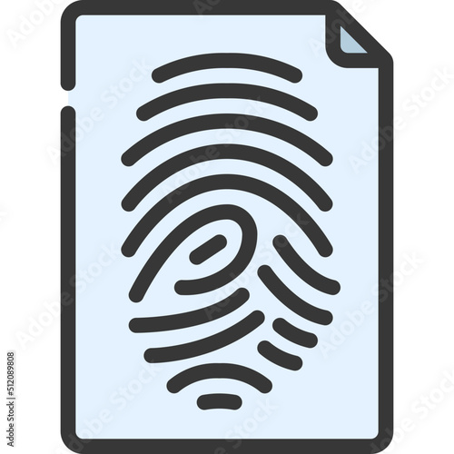 Finger Print Document Icon