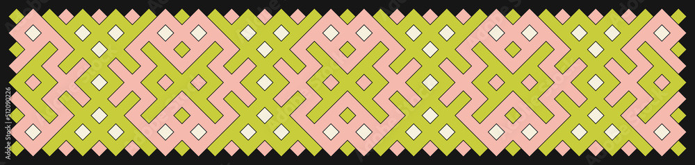 Multicolor truchet tiling connections illustration Multicolor truchet tiling connections illustration