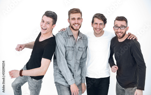 Funny young people on a gray background