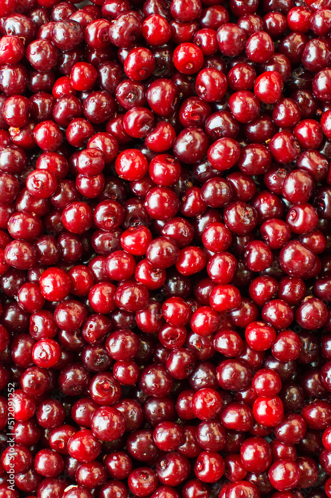 Ripe red cherry. Background for screensaver on the phone Ripe red cherry. Background for screensaver on the phone