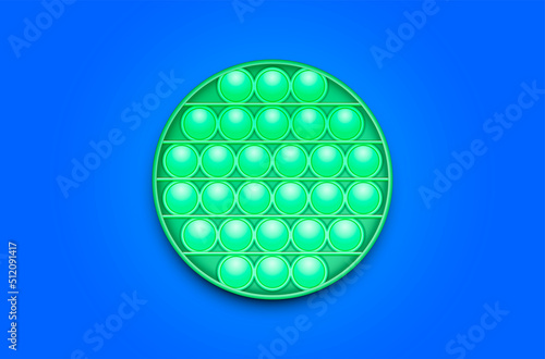 Rainbow Trendy Pop it fidget toy on a empty background. Vector..