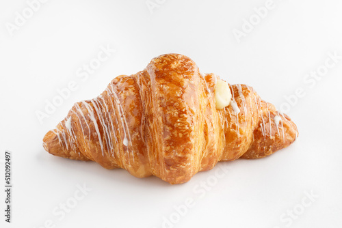 Croissants on a white background