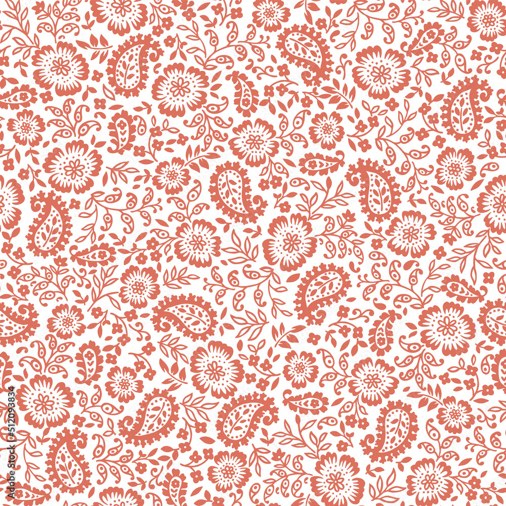 Seamless pattern using paisley material, Seamless pattern using paisley material,