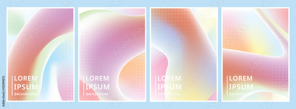 Fototapeta premium Abstract gradient background template collection vector
