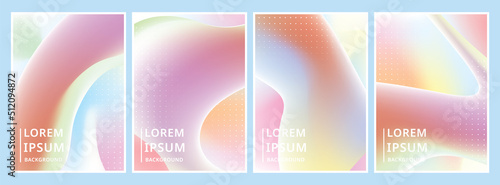 Wallpaper Mural Abstract gradient background template collection vector Torontodigital.ca