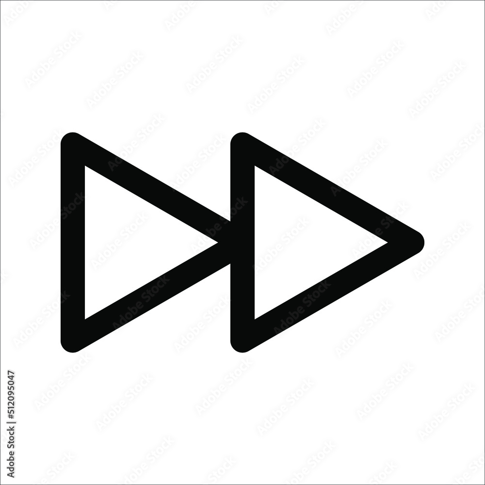 Forward icon. Arrow simple icon. social media icon. Vector illustration on white background Forward icon. Arrow simple icon. social media icon. Vector illustration on white background
