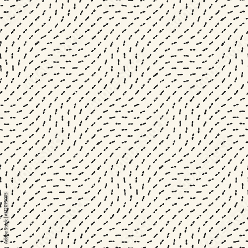 Abstract Ink Drawn Wavy Pattern