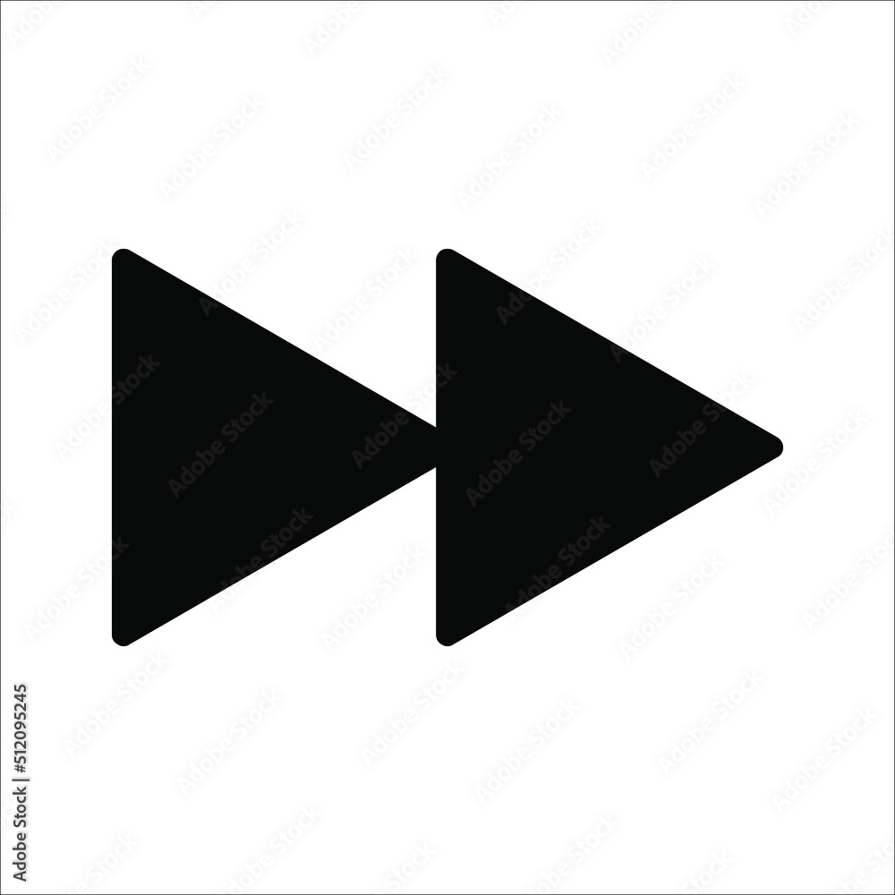 Forward icon. Arrow simple icon. social media icon. Vector illustration on white background Forward icon. Arrow simple icon. social media icon. Vector illustration on white background