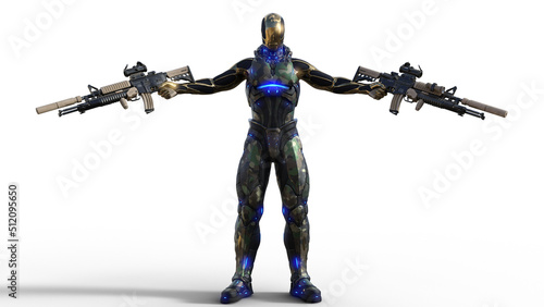 3d render of a robot