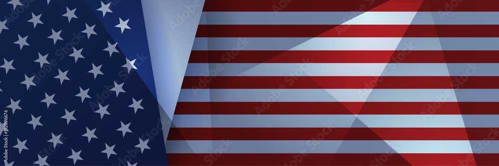 4th July Independence Day of United States America celebration banner background with American flag. Vector illustration. Designed for flyers, template, ads, posters, social media and decorations. 4th July Independence Day of United States America celebration banner background with American flag. Vector illustration. Designed for flyers, template, ads, posters, social media and decorations.