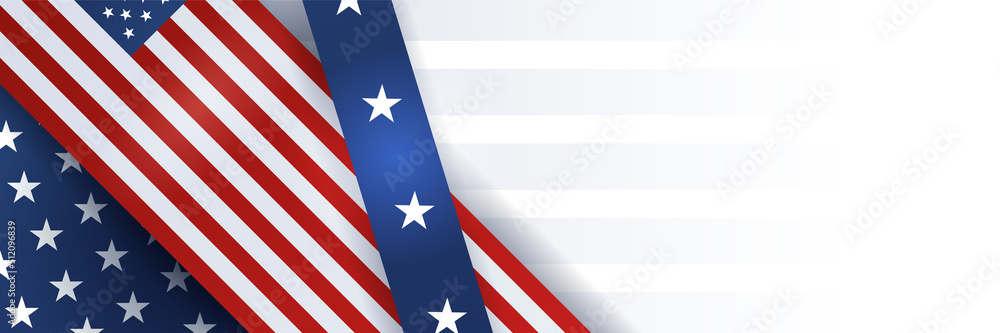 4th July Independence Day of United States America celebration banner background with American flag. Vector illustration. Designed for flyers, template, ads, posters, social media and decorations. 4th July Independence Day of United States America celebration banner background with American flag. Vector illustration. Designed for flyers, template, ads, posters, social media and decorations.