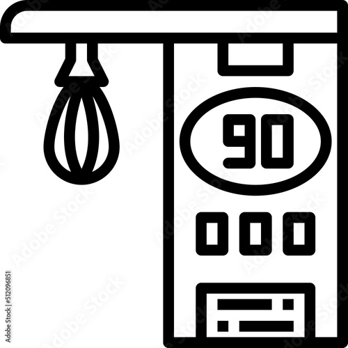 boxing game outline icon
