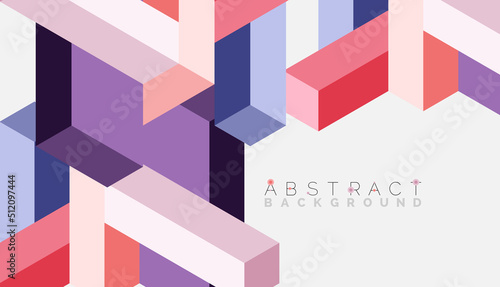 Abstract background. 3d cubes, cubic elements and blocks. Techno or business concept for wallpaper, banner, background, landing page
