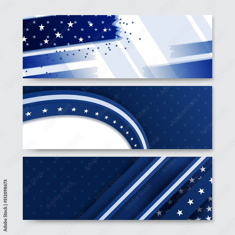 Happy 4th of July Independence day with USA blue banner background. Universal America banner. Memorial day in the united states - remember and honor banner background vector illustration Happy 4th of July Independence day with USA blue banner background. Universal America banner. Memorial day in the united states - remember and honor banner background vector illustration