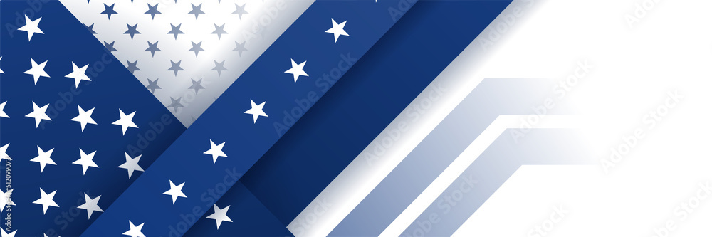 Happy 4th of July Independence day with USA blue banner background. Universal America banner. Memorial day in the united states - remember and honor banner background vector illustration Happy 4th of July Independence day with USA blue banner background. Universal America banner. Memorial day in the united states - remember and honor banner background vector illustration