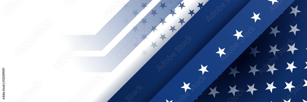 Happy 4th of July Independence day with USA blue banner background. Universal America banner. Memorial day in the united states - remember and honor banner background vector illustration Happy 4th of July Independence day with USA blue banner background. Universal America banner. Memorial day in the united states - remember and honor banner background vector illustration