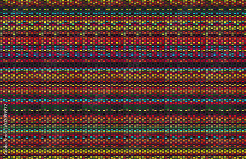 Horizontal Blanket Stripes Seamless Vector Pattern. Ethnic Mexican Fabric Pattern.