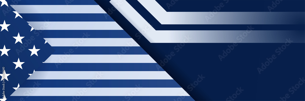 Happy 4th of July Independence day with USA blue banner background. Universal America banner. Memorial day in the united states - remember and honor banner background vector illustration Happy 4th of July Independence day with USA blue banner background. Universal America banner. Memorial day in the united states - remember and honor banner background vector illustration