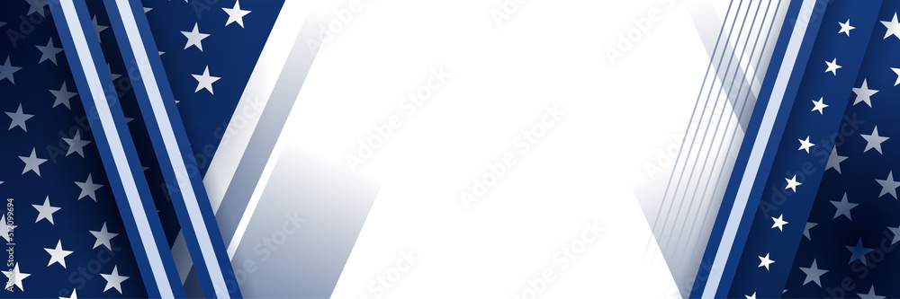 Happy 4th of July Independence day with USA blue banner background. Universal America banner. Memorial day in the united states - remember and honor banner background vector illustration Happy 4th of July Independence day with USA blue banner background. Universal America banner. Memorial day in the united states - remember and honor banner background vector illustration