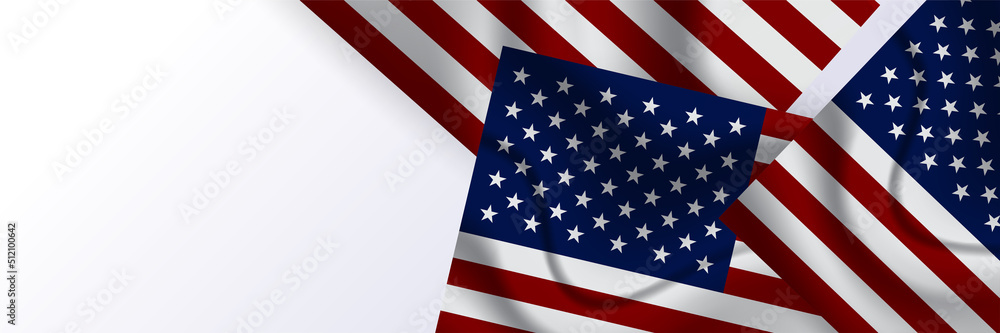 4th July Independence Day of United States America celebration banner background with American flag. Vector illustration. Designed for flyers, template, ads, posters, social media and decorations. 4th July Independence Day of United States America celebration banner background with American flag. Vector illustration. Designed for flyers, template, ads, posters, social media and decorations.