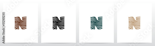 Tree Rings On Letter Logo Design N