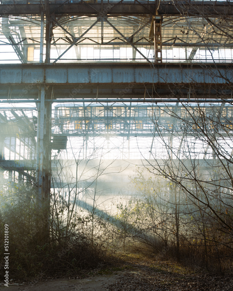 Fototapeta premium Abandoned old hangar
