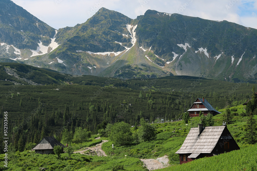Beautiful nature landscape Gasienicowa Valley High Tatra Mountains national park. Carpathians, Poland