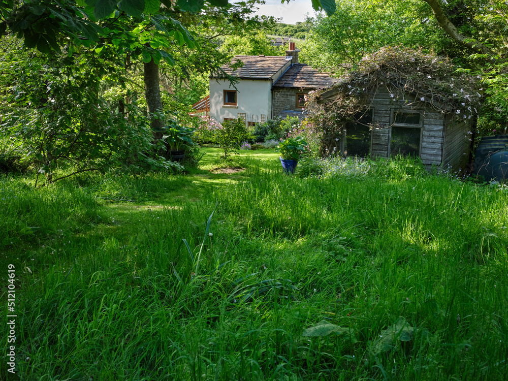 Dales smallholding traditional cottage and garden at 900ft