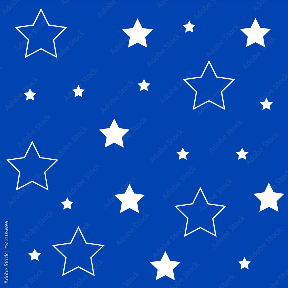 Simple classic Christmas seamless pattern with stars for background, wrapping paper, fabric, surface design. Blue background Simple classic Christmas seamless pattern with stars for background, wrapping paper, fabric, surface design. Blue background