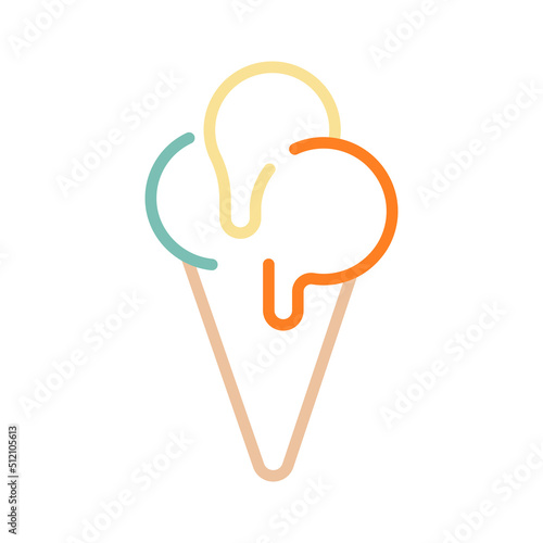 Eis in der Waffel Symbol
