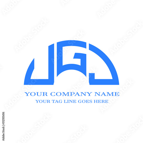 UGJ letter logo creative design with vector graphic photo